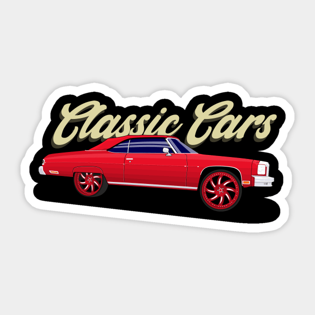 Classic Cars Big Ring Sticker by masjestudio